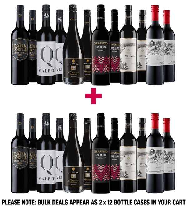 Gold-Medal Aussie Reds 24-bottle BULK DEAL Gold-Medal Aussie Reds 24-bottle BULK DEAL