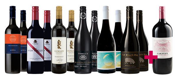 Cyber Monday Reds Dozen + Free Caravan Petite Sirah Magnum