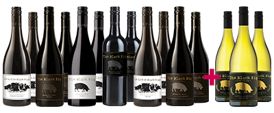 Black Pig Family Reds + 3 Black Pig 'The Prize' Chardonnay Black Pig Family Reds + 3 Black Pig 'The Prize' Chardonnay