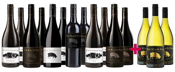 Black Pig Family Reds + 3 Black Pig 'The Prize' Chardonnay