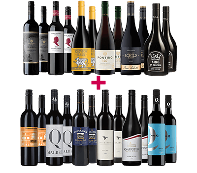 Gold-medal Barossa Shiraz & Gold-medal Reds 24-btl BULK DEAL