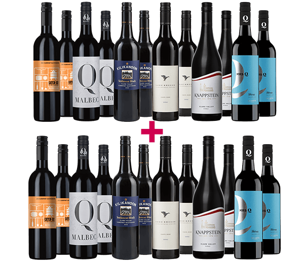 Gold-medal Aussie Reds 24-bottle BULK DEAL Gold-medal Aussie Reds 24-bottle BULK DEAL