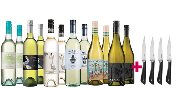 12 Whites + Free Steak Knives $99