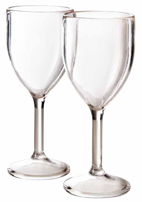 Plastic Stemmed Glasses Pair 